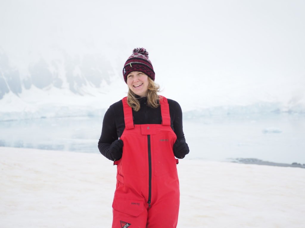 Photograph of Nina Earl on the Antarctic Peninsula